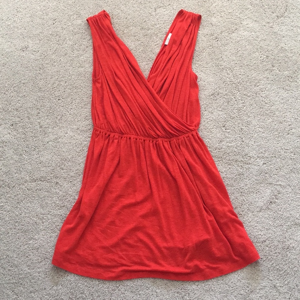 Joie red v neck dress - Picture 2 of 4